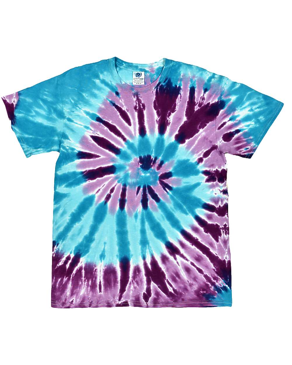 Front View of Barbados Multi-Color Tie-Dyed T-Shirt - 1000