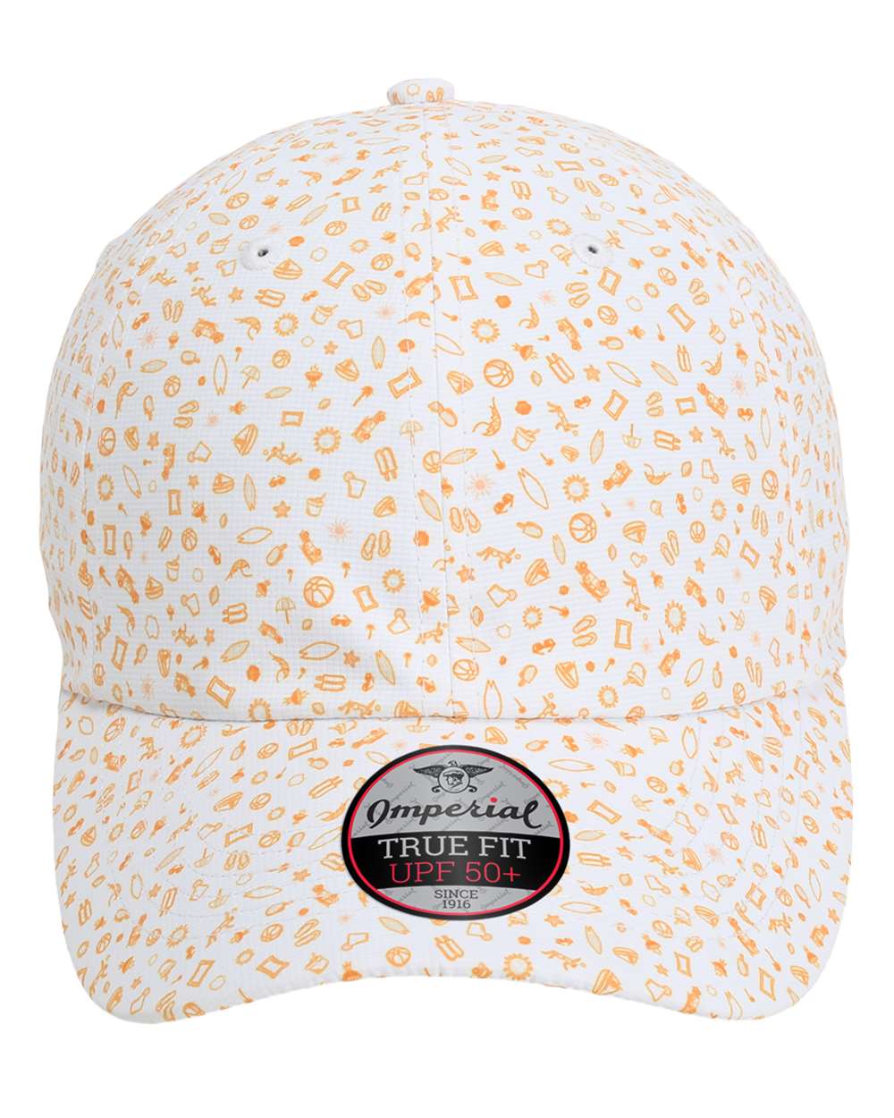 Front View of Beach Orange Alter Ego Cap - X210R