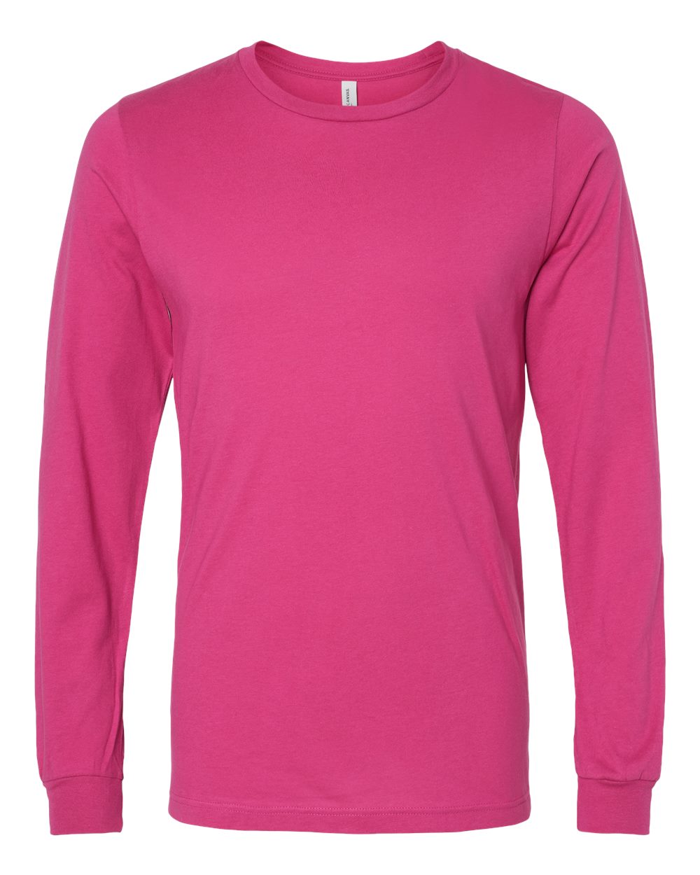 Front View of Berry Jersey Long Sleeve Tee - 3501
