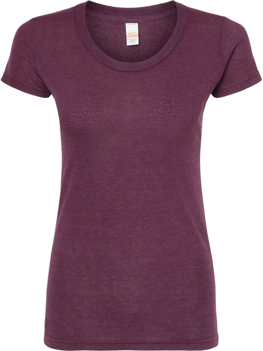 Front View of Berry Tri Blend Women's Tri-Blend T-Shirt - 253