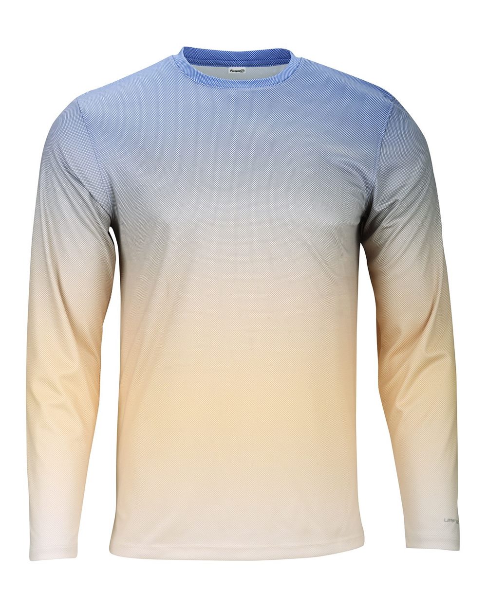 Bimini Blue/ Peach Barbados Performance Pin Dot Long Sleeve T-Shirt - 225