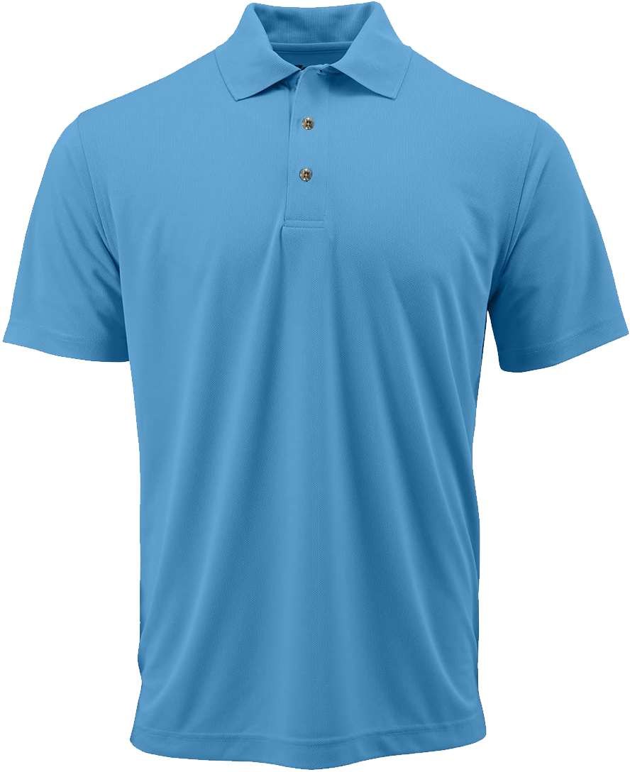 Front View of Bimini Blue Youth Saratoga Performance Mini Mesh Polo - 108Y