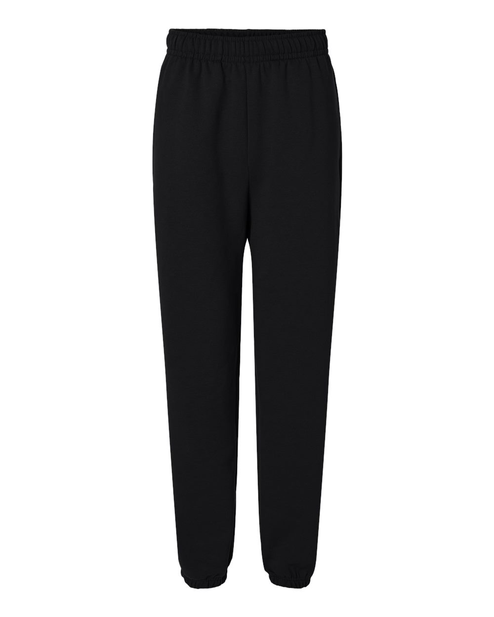 Front View of Black 10 oz. Heavyweight Sweatpants - 4737