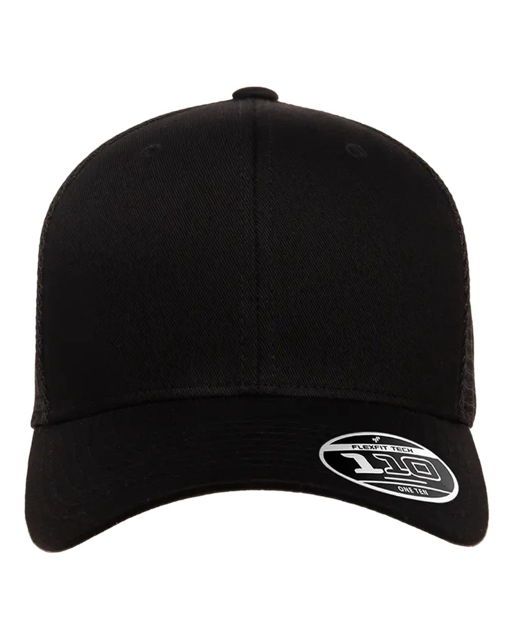 Front View of Black 110® Mesh-Back Cap - 110M