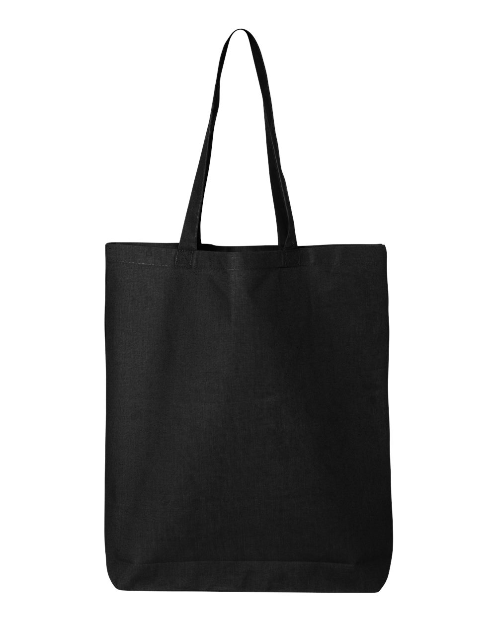 Front View of Black 12L Economical Tote - QTBG