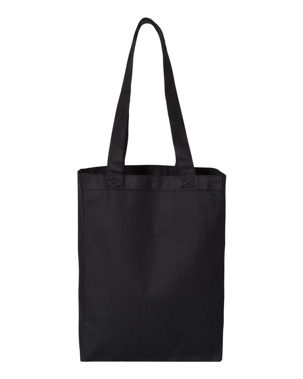 Front View of Black 12L Gussetted Shopping Bag - Q1000