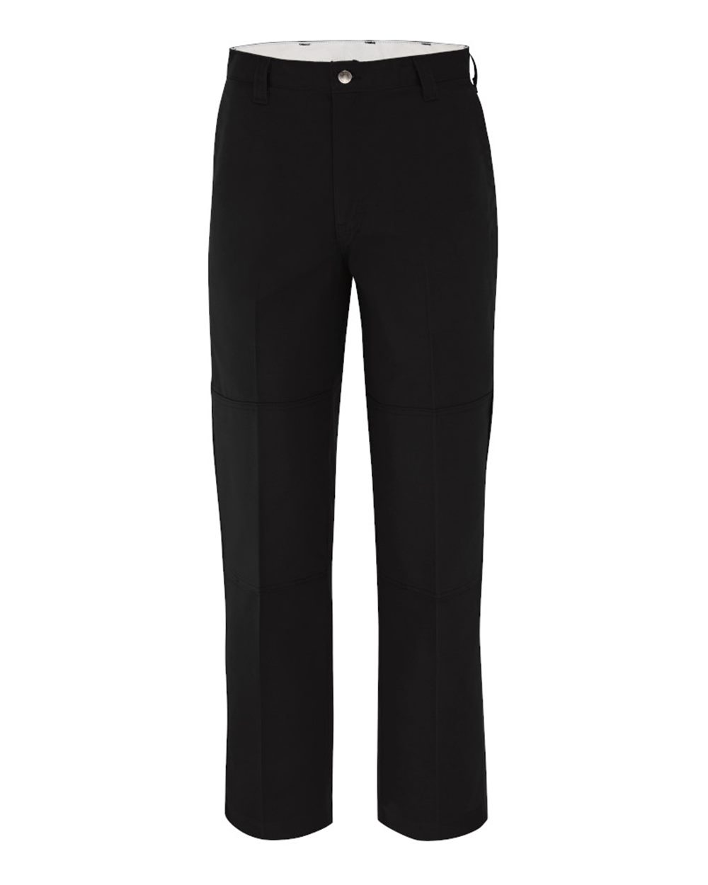 Front View of Black - 32I Premium Industrial Double Knee Pants - LP56