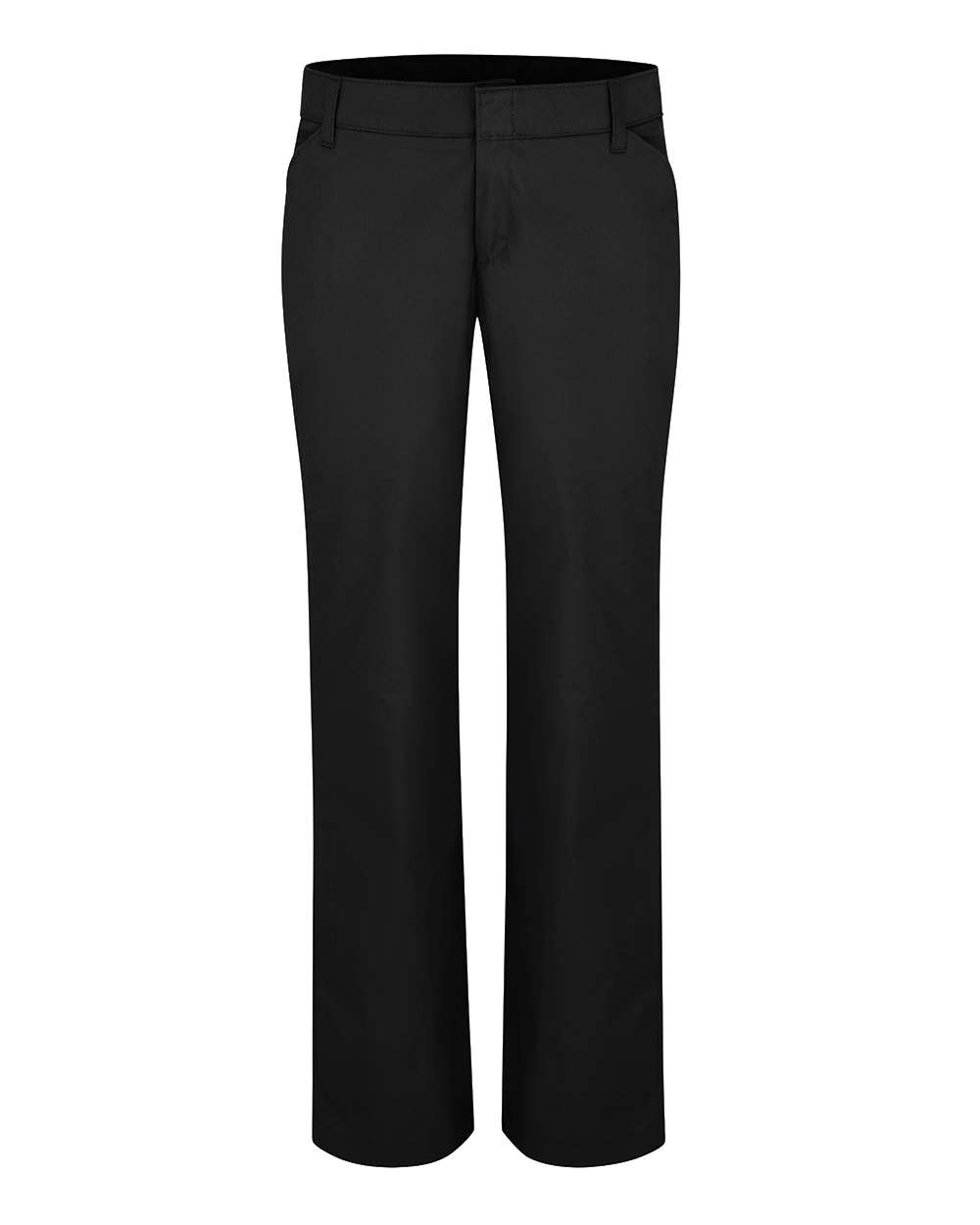 Front View of Black - 32I Women's Stretch Twill Pants - FP31