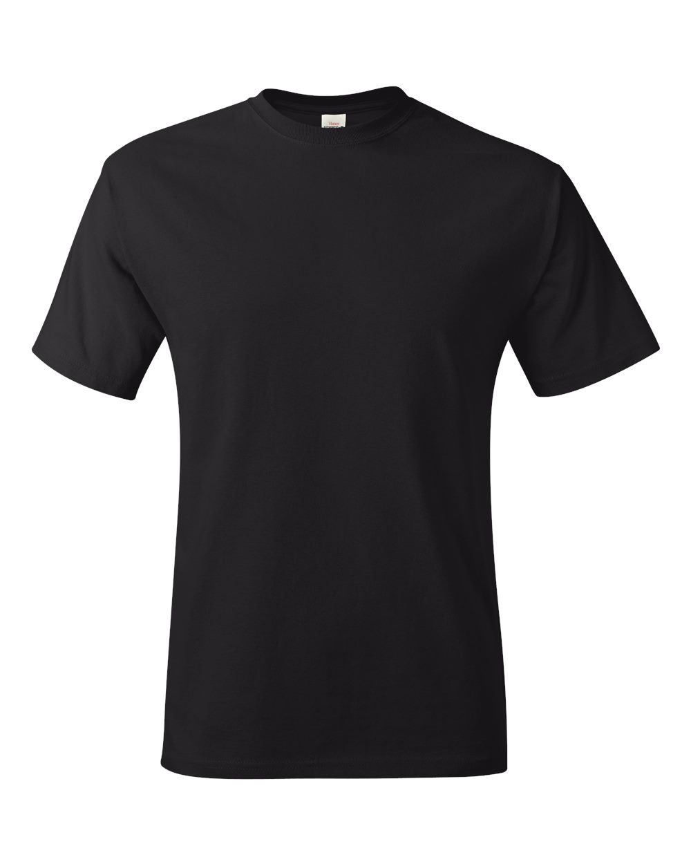 Front View of Black Authentic T-Shirt - 5250