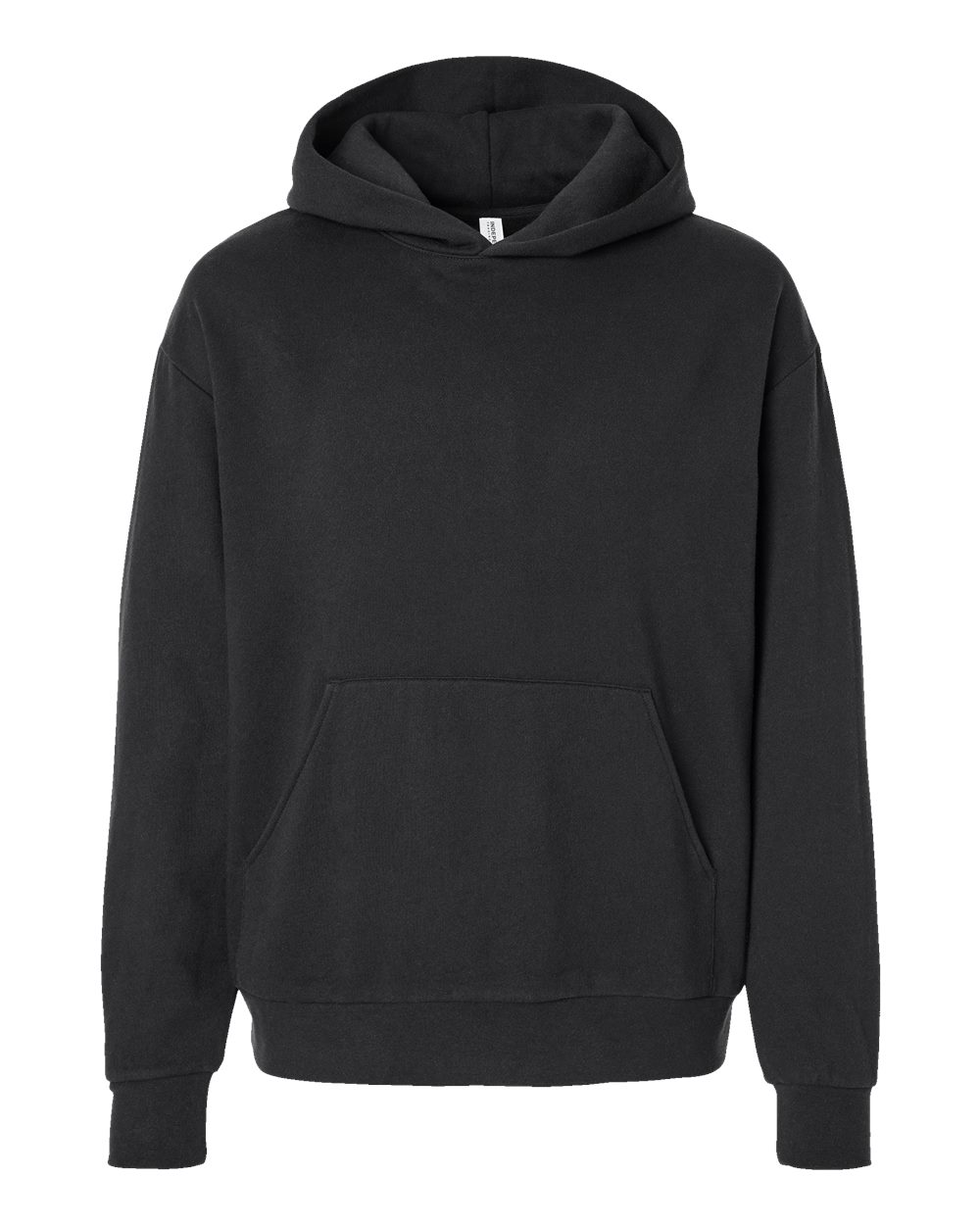 Front View of Black Avenue Hooded Sweatshirt - IND280SL