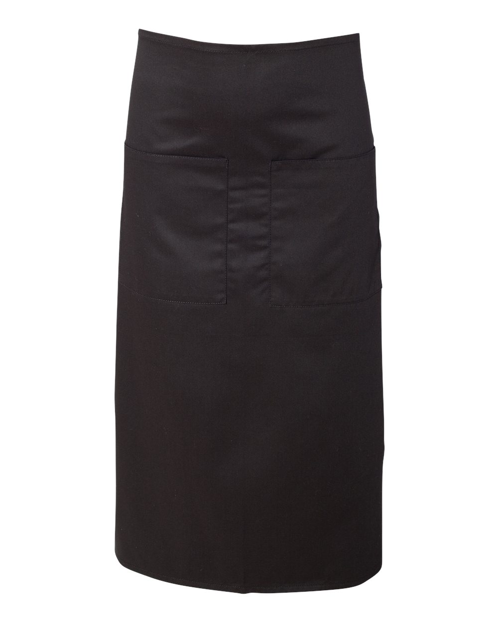 Front View of Black Bistro Apron - 5508
