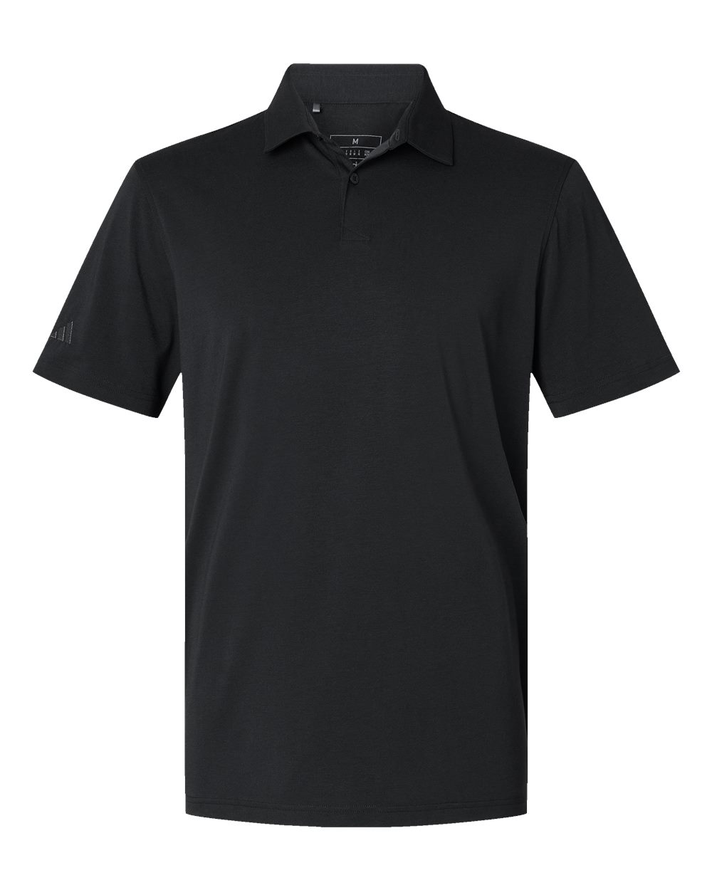 Front View of Black Blend Polo - A590