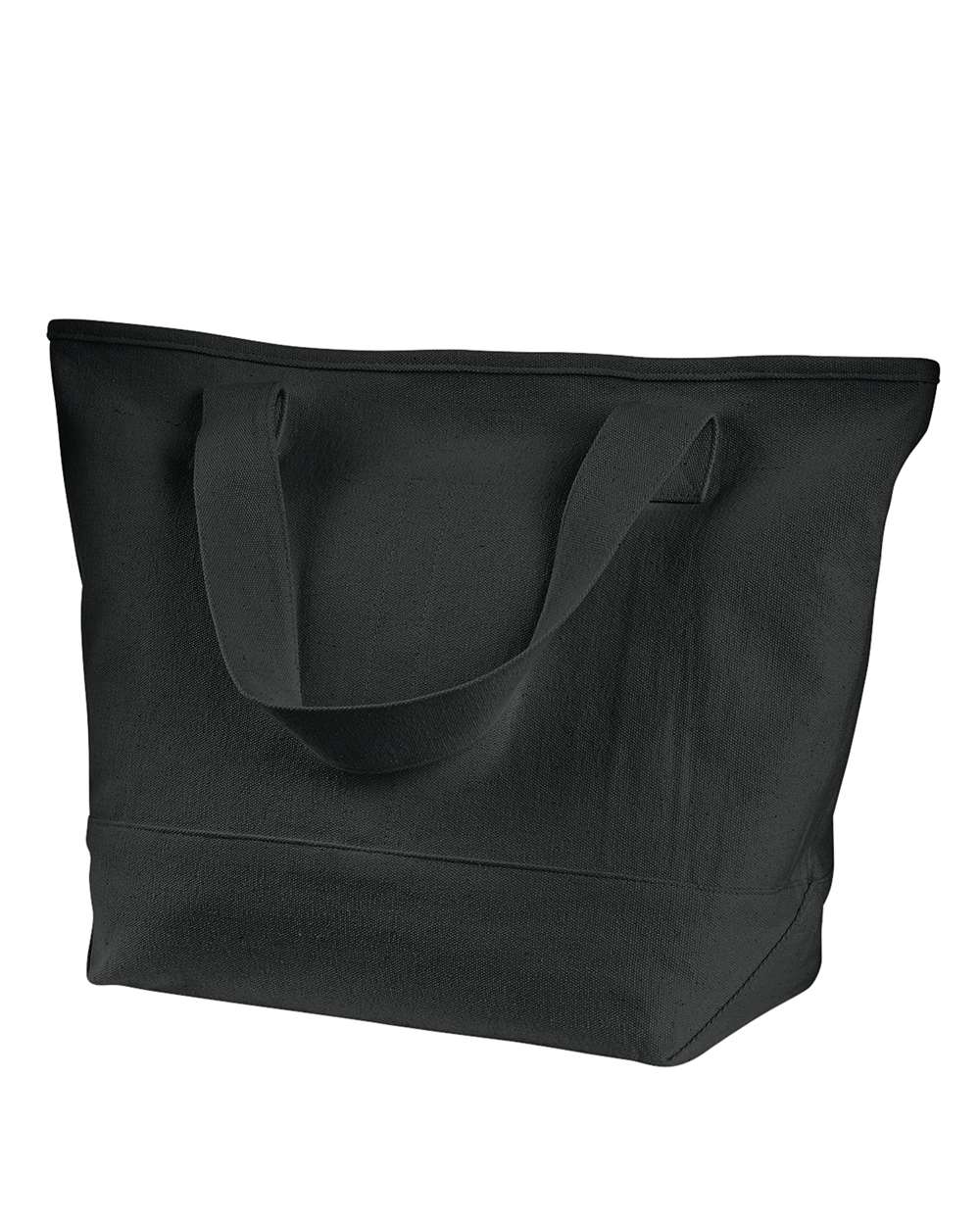 Front View of Black Bottle Tote - BE258