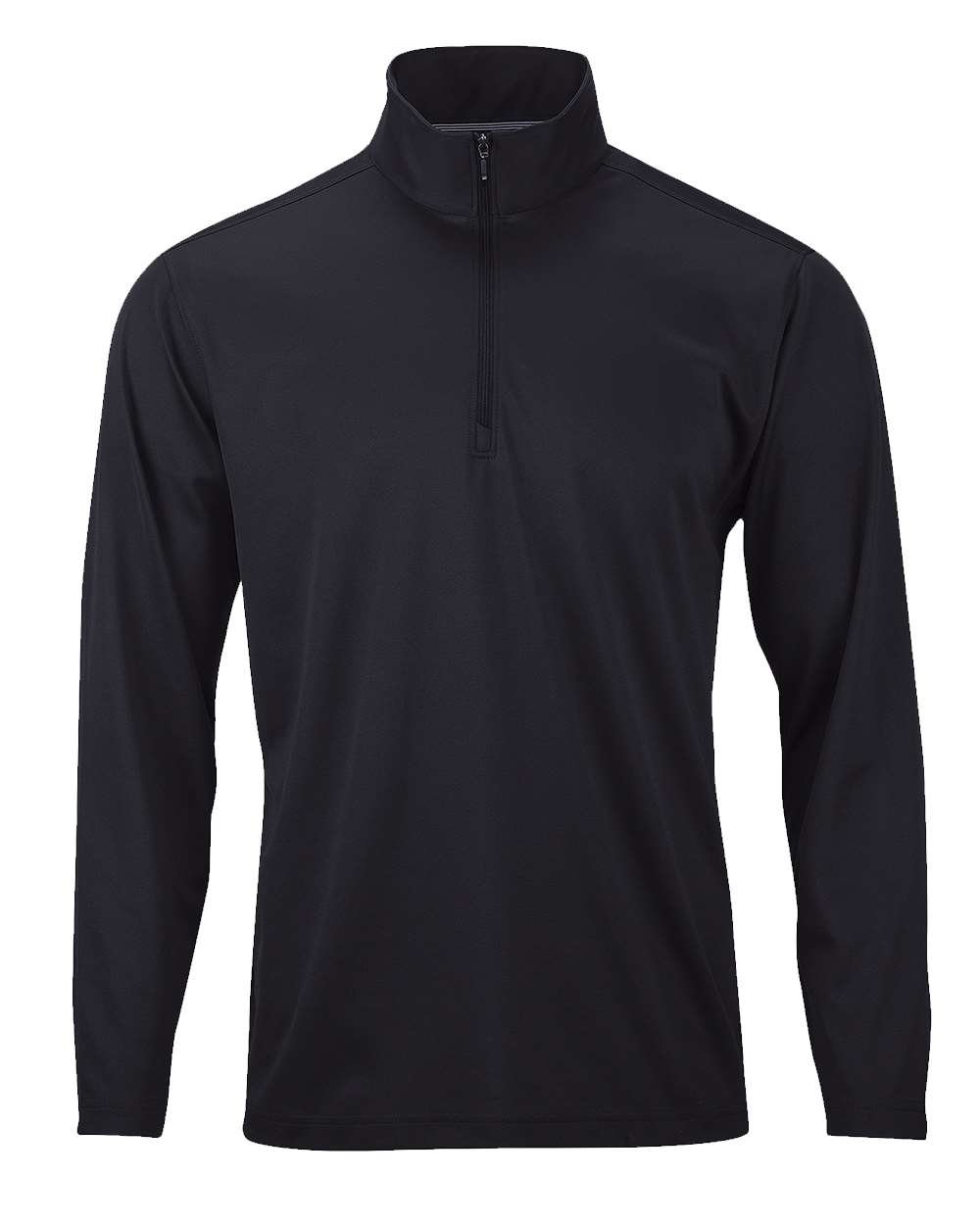 Front View of Black Breckenridge Quarter-Zip Pullover - 164