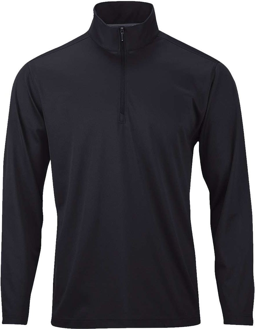 Front View of Black Breckenridge Quarter-Zip Pullover - 164