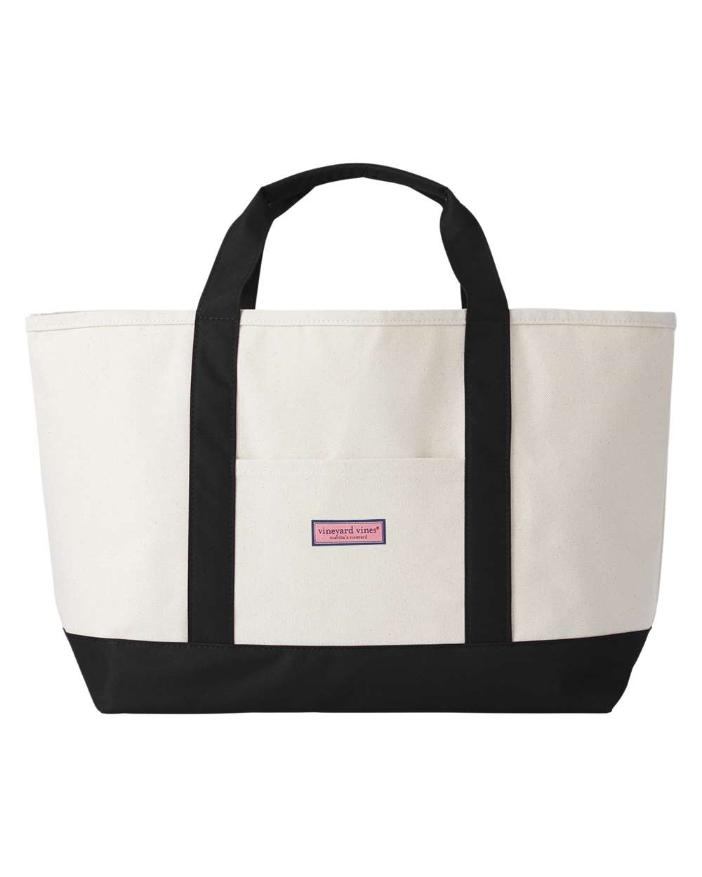 Front View of Black Captain Tote Bag - D000240