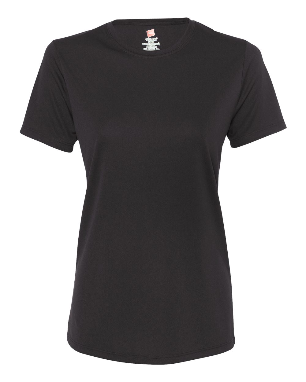 Front View of Black Cool DRI® Women's Performance T-Shirt - 4830