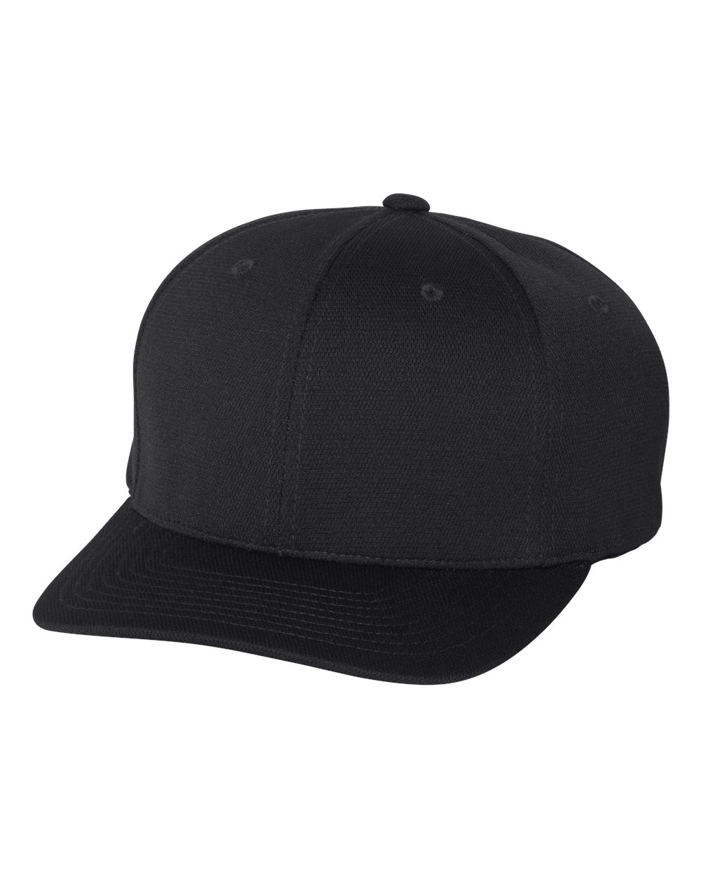 Front View of Black Cool & Dry Sport Cap - 6597