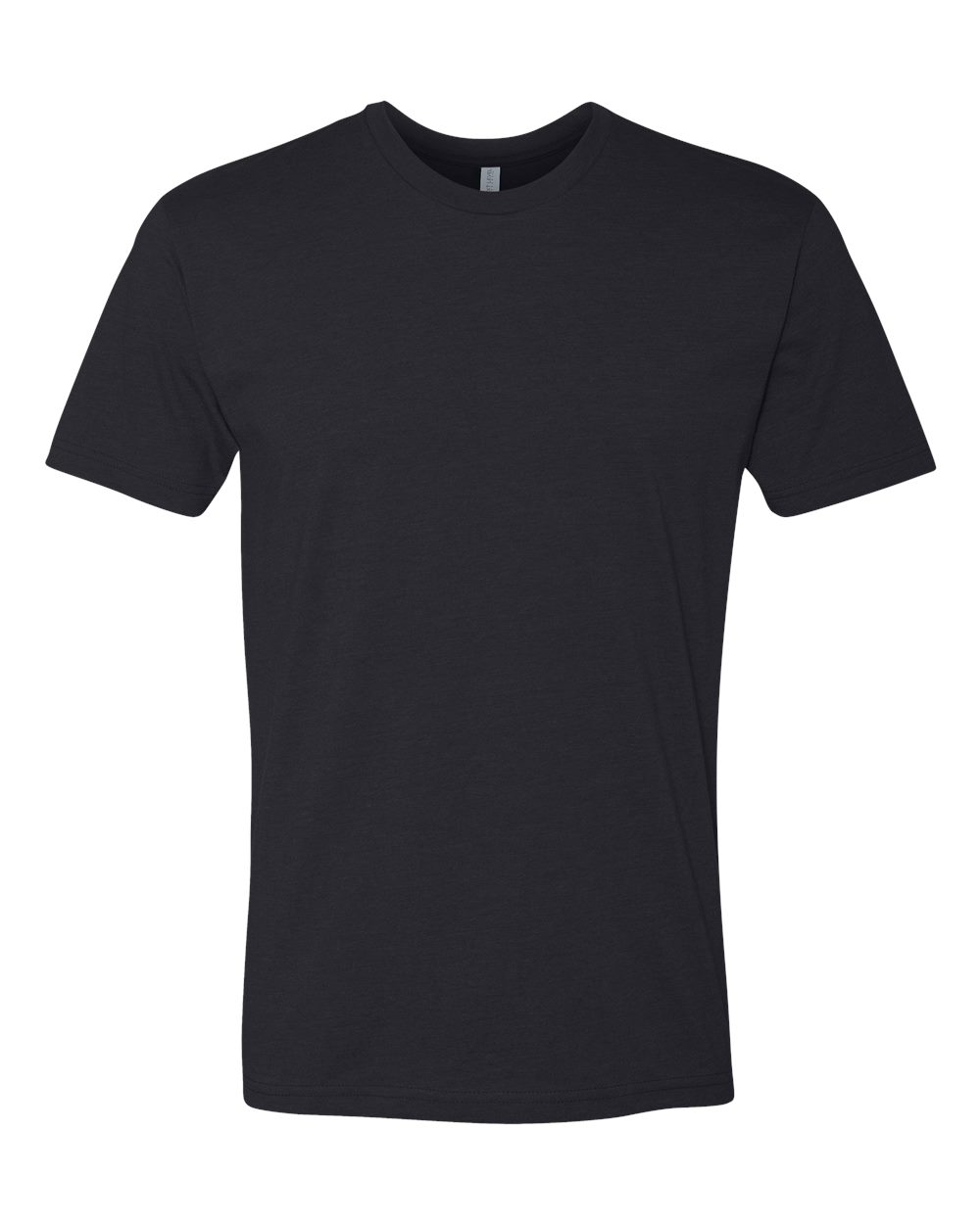Front View of Black CVC T-Shirt - 6210