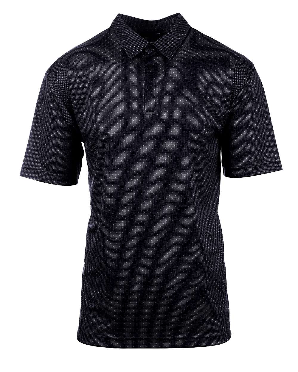 Front View of Black Dot Golf Polo - 0101