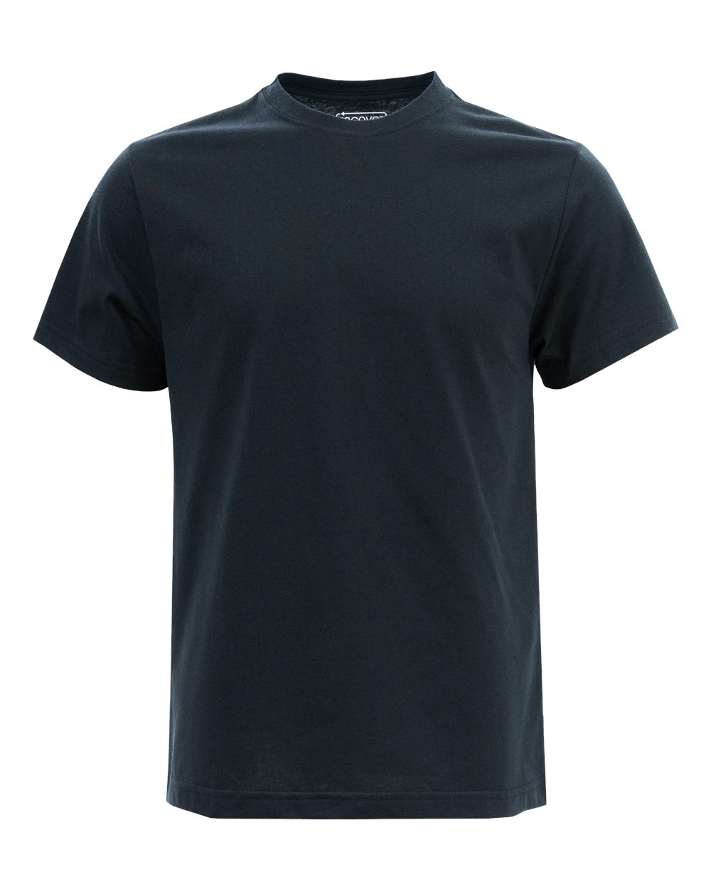 Front View of Black Eco T-Shirt - EC100