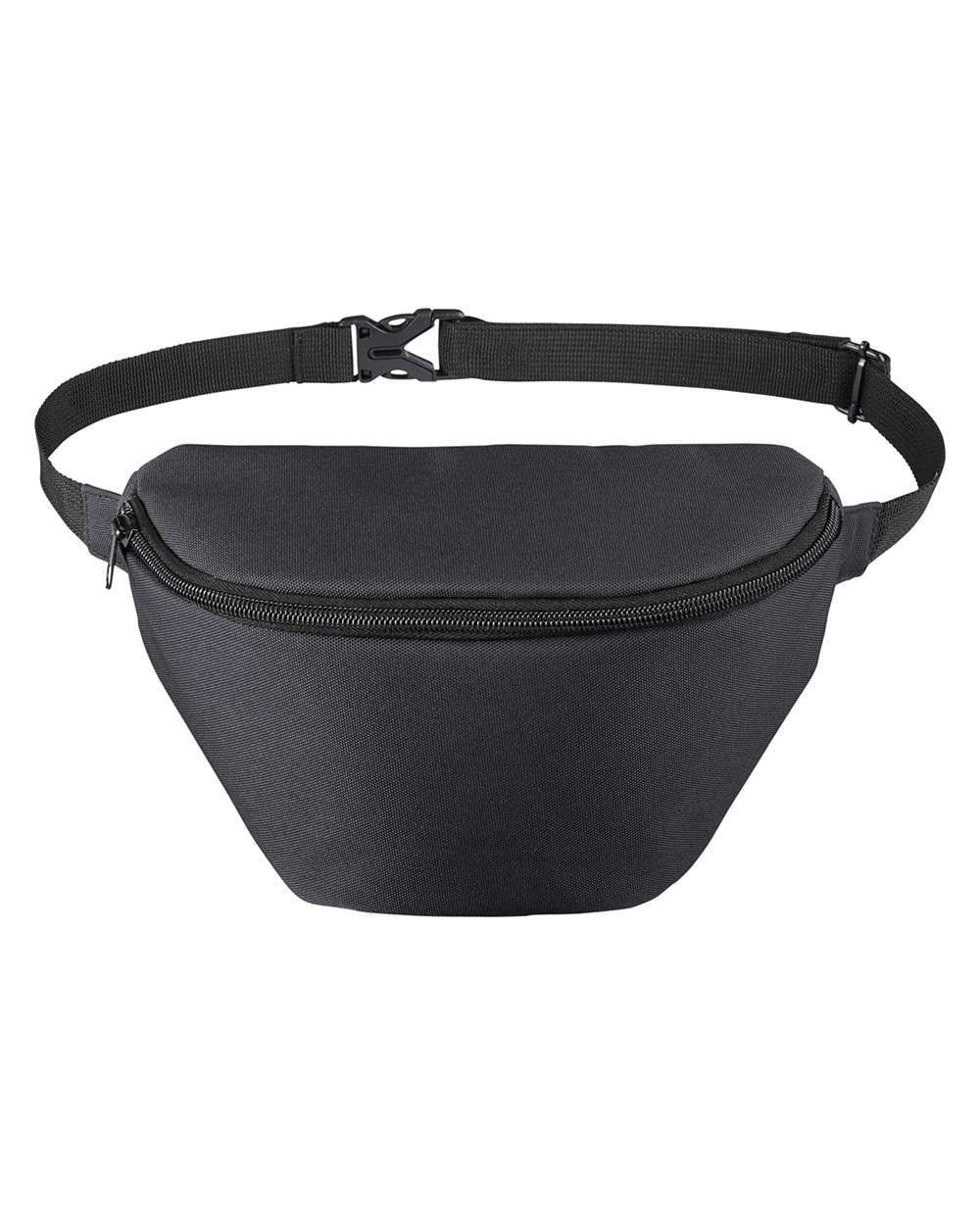 Front View of Black Fanny Pack - BE260