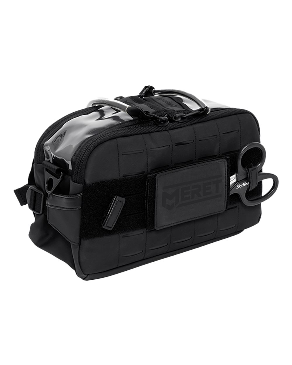 Front View of Black FIRST-IN™ PRO X Black Waist Pack - M8110TB