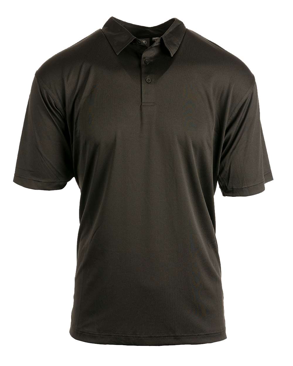 Front View of Black Golf Polo - 0101