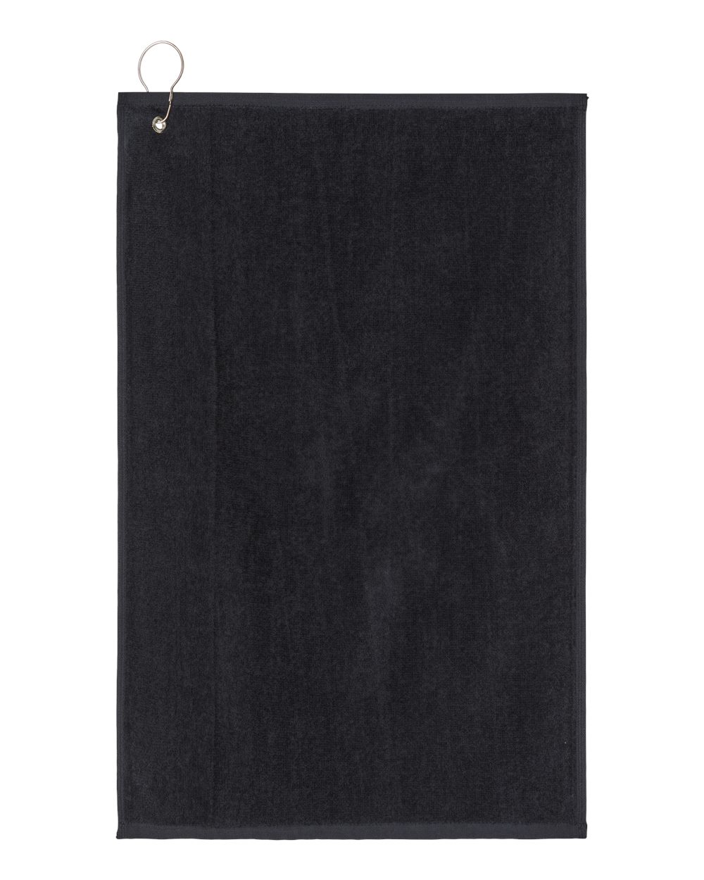 Front View of Black Golf Towel - C162523GH