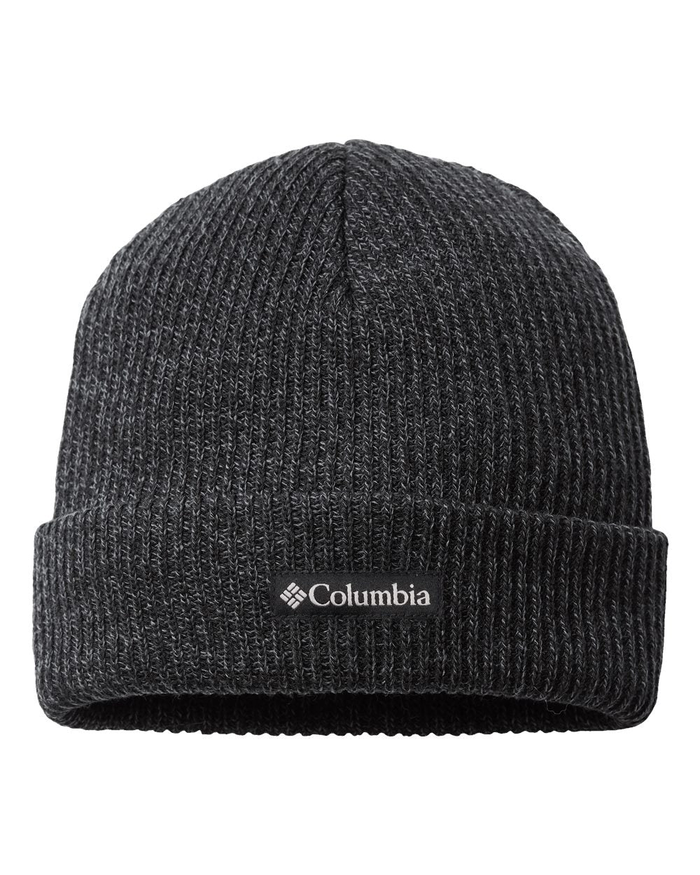 Front View of Black/ Graphite Whirlibird™ Cuffed Beanie - 191132