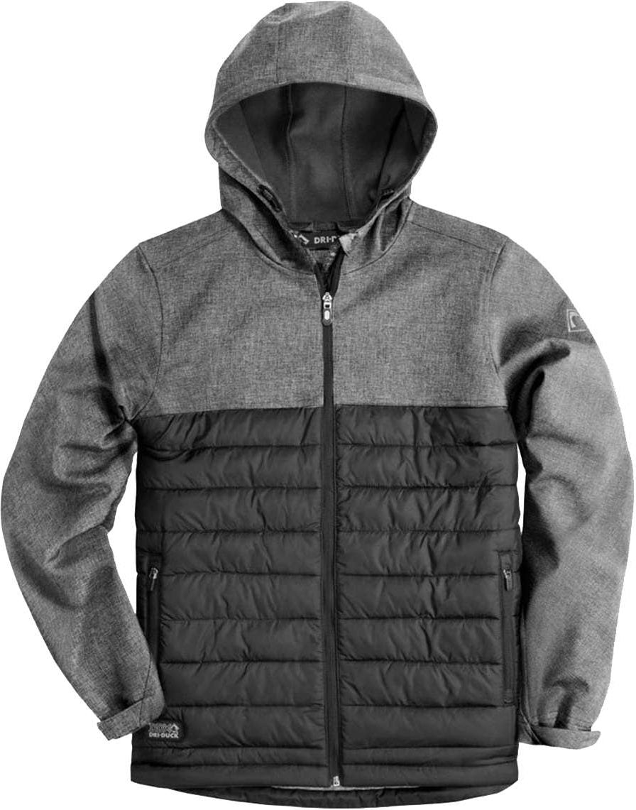 Front View of Black Heather/ Black Women's Vista Soft Shell Puffer Jacket - 9415