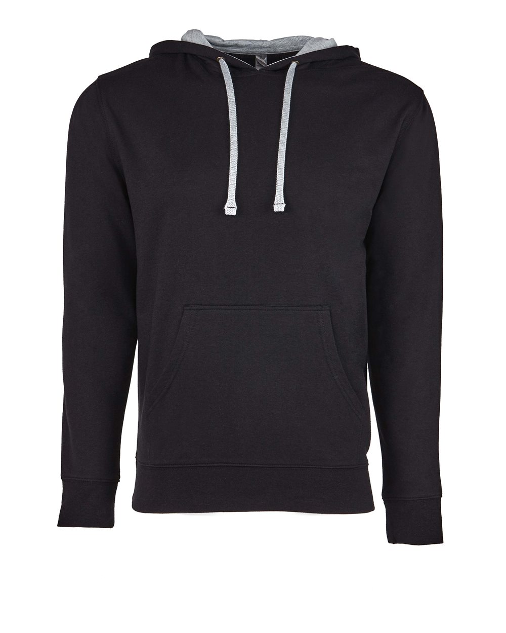 Front View of Black/ Heather Grey Laguna Hoodie - 9301