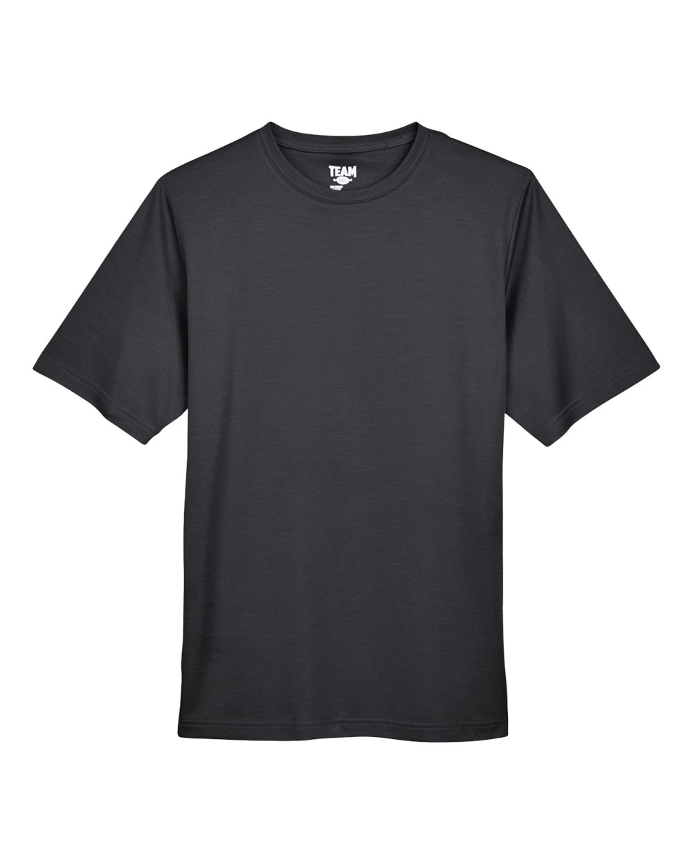 Front View of Black Heather Men's Sonic Heather Performance T-Shirt - TT11H