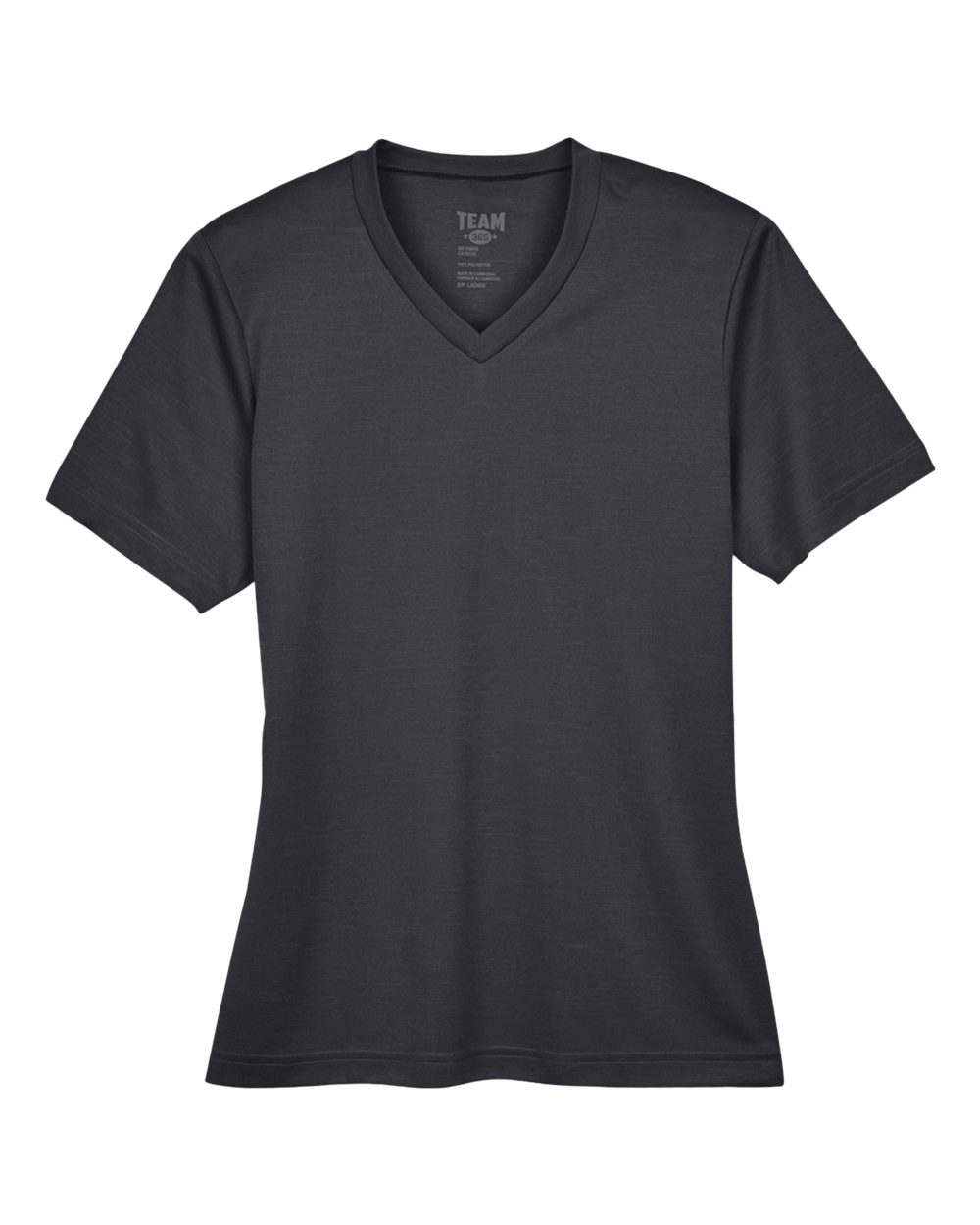 Front View of Black Heather Women's Sonic Heather Performance T-Shirt - TT11HW