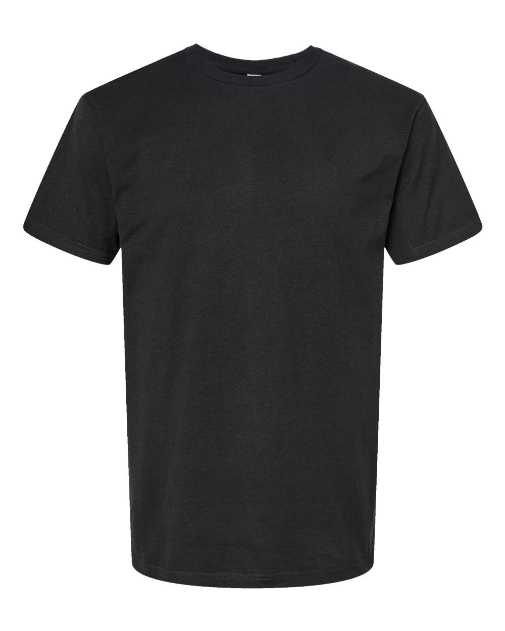 Front View of Black Heavyweight Jersey T-Shirt - 290