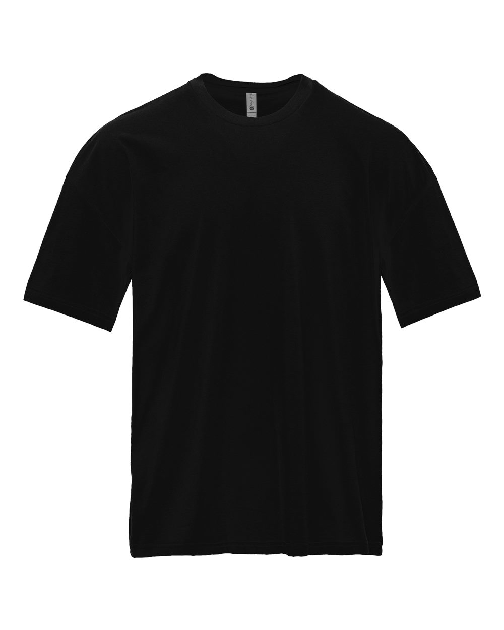Front View of Black Heavyweight T-Shirt - 7200