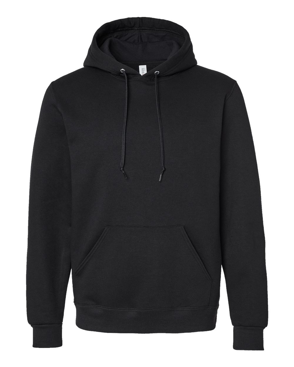 Front View of Black Ink Eco™ Premium Blend Ring-Spun Hooded Sweatshirt - 700MR