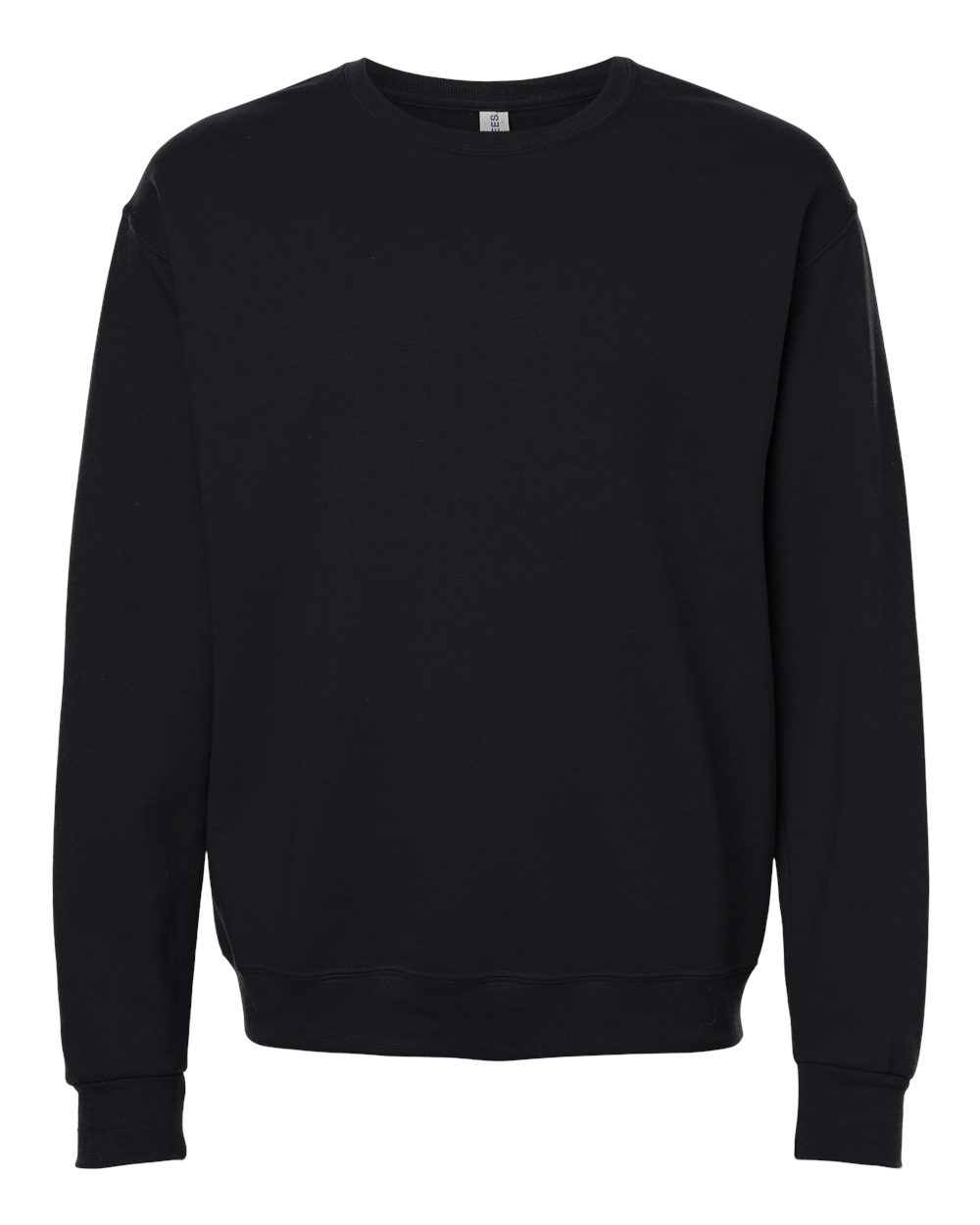 Front View of Black Ink Ultimate CVC Crewneck Sweatshirt - IC48MR