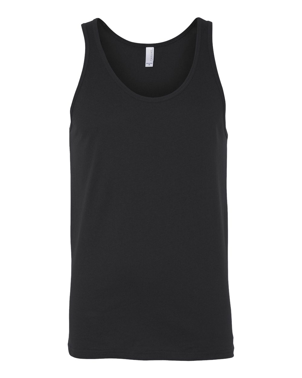 Front View of Black Jersey Tank - 3480
