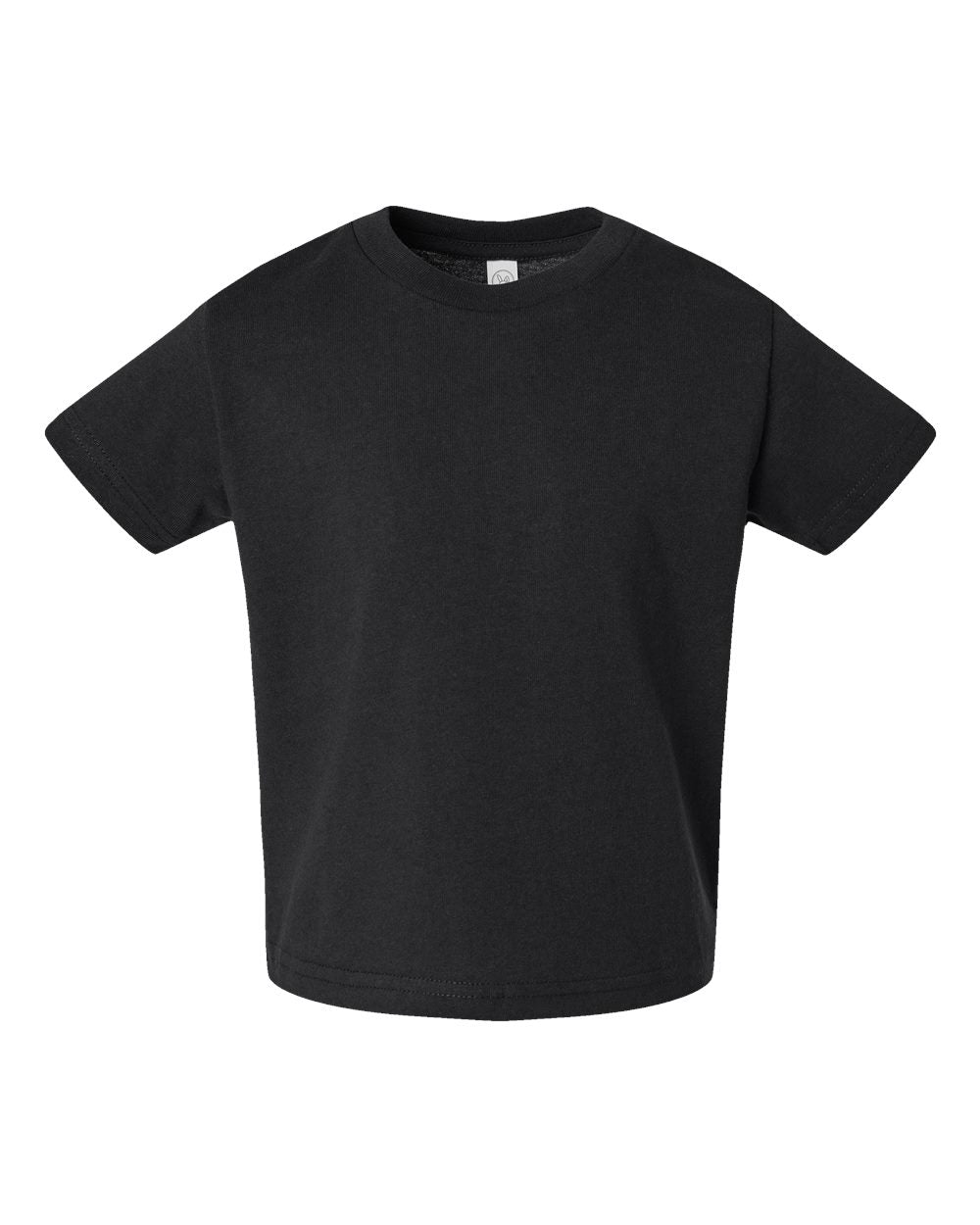 Front View of Black Juvy Youth Short Sleeve T-Shirt - 3301J