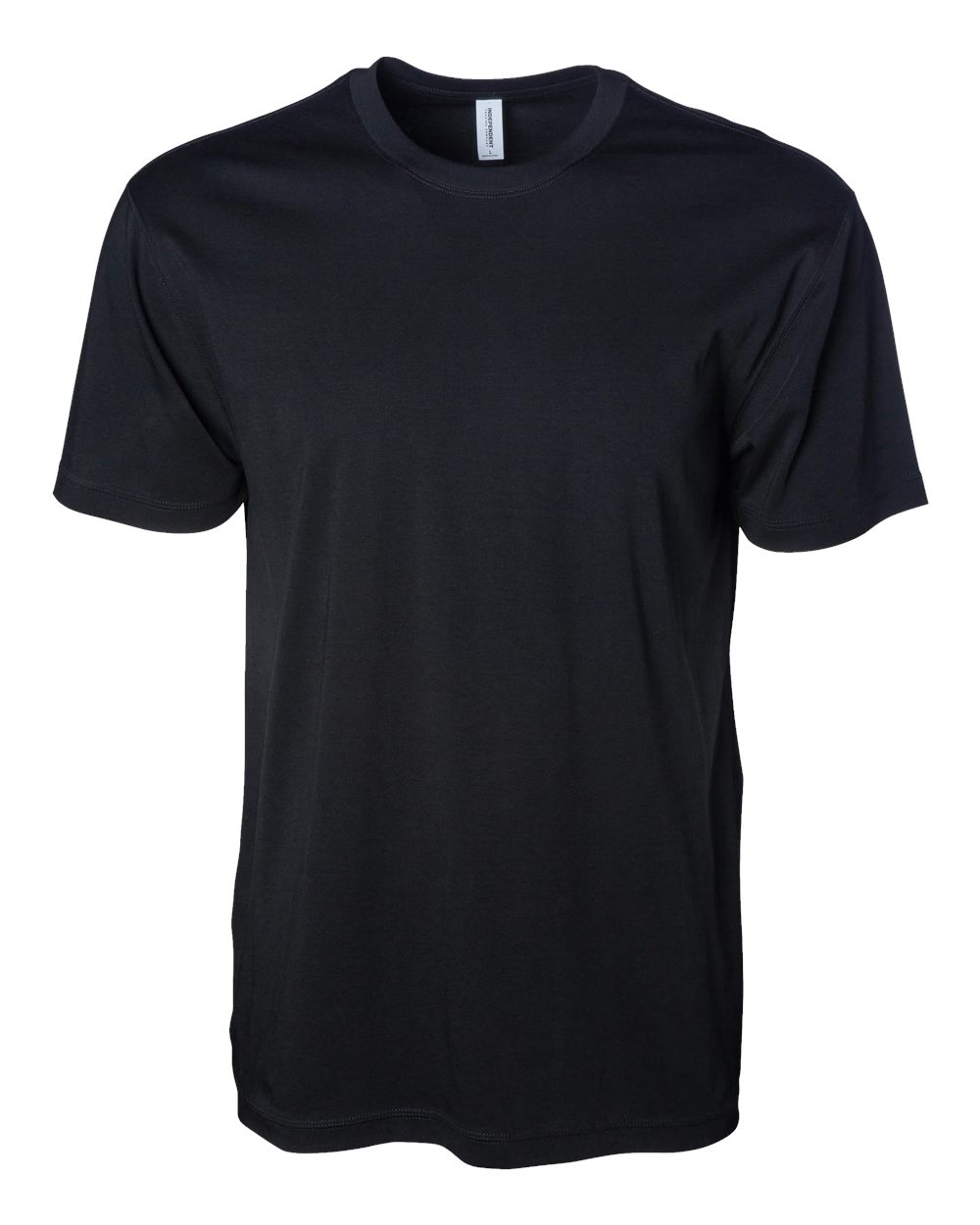 Front View of Black Lux Heavyweight T-Shirt - IND50TEE
