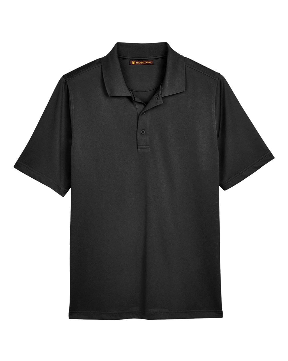 Front View of Black Men's Advantage Snag Protection Plus Polo - M348