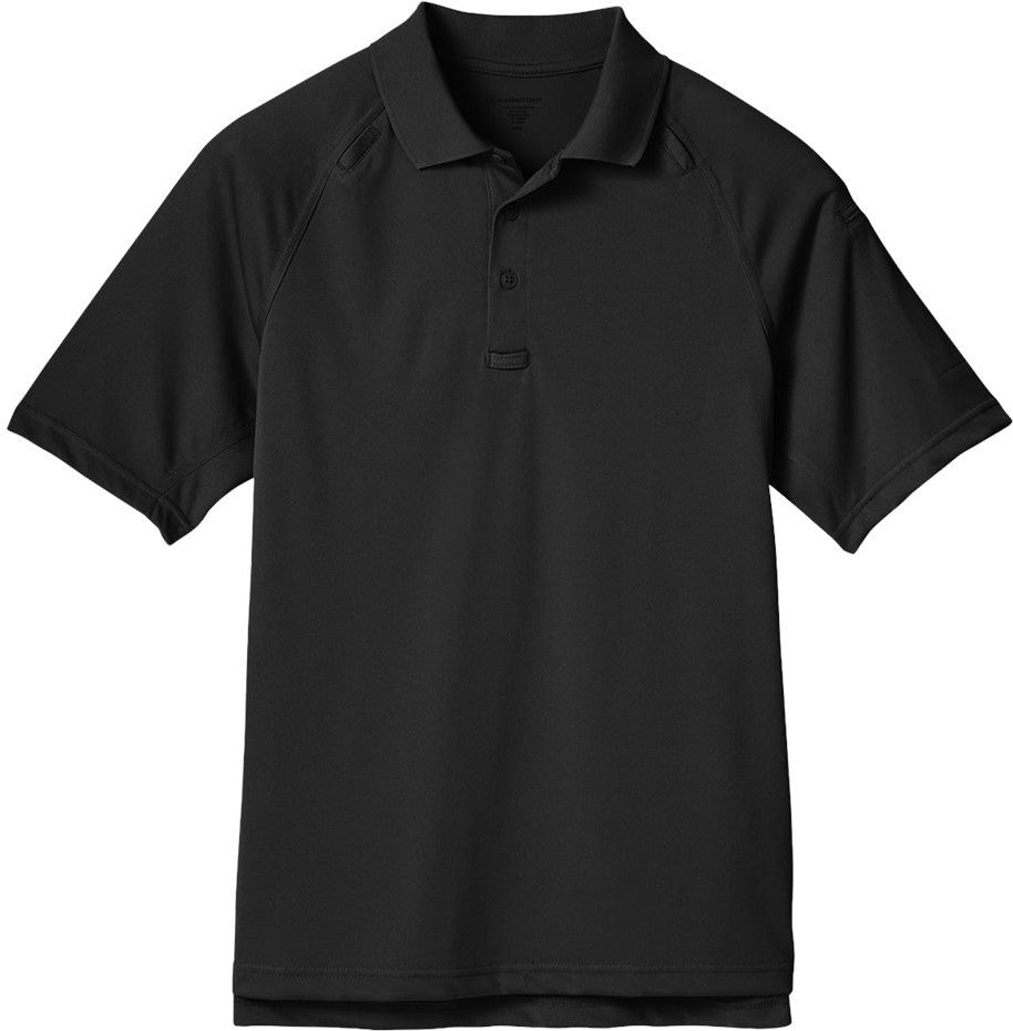 Front View of Black Men's Advantage Tactical Performance Polo - M211