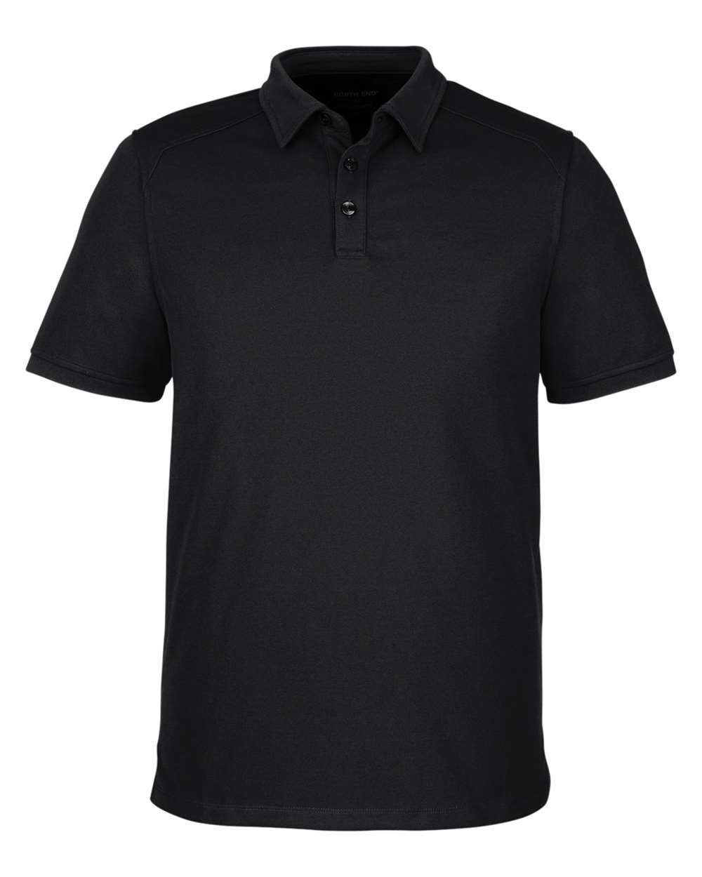 Front View of Black Men's Express Tech Performance Polo - NE112