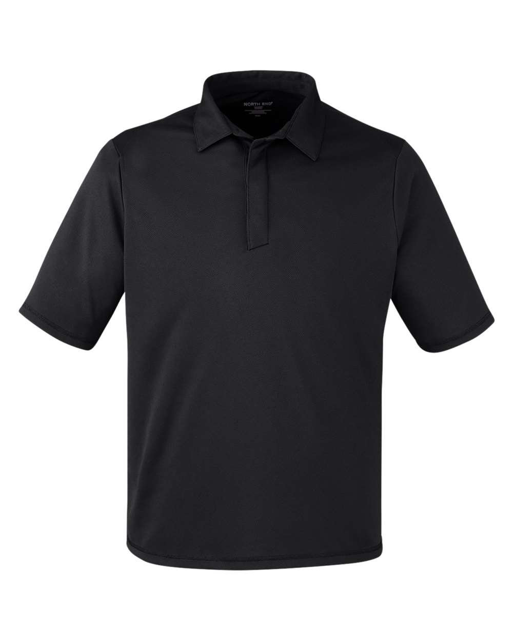 Front View of Black Men's Revive Coolcore® Polo - NE110