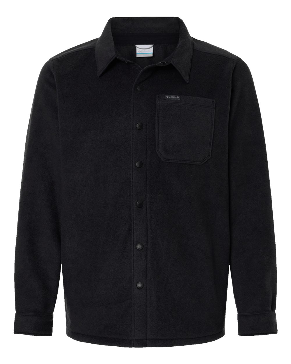 Front View of Black Men's Steens Mountain™ Solid Shirt Jacket - 212371