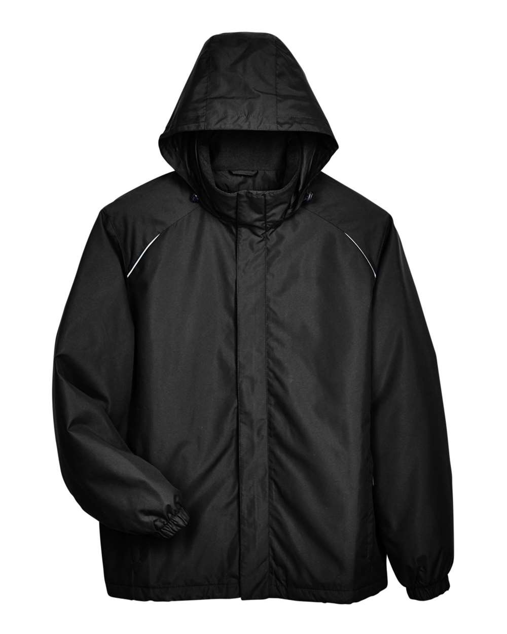 Front View of Black Men's Tall Brisk Insulated Jacket - 88189T