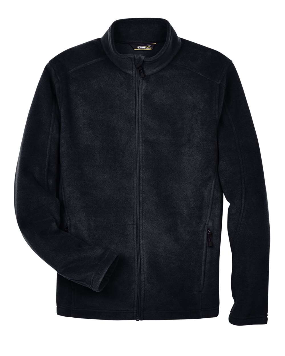 Front View of Black Men's Tall Journey Fleece Jacket - 88190T
