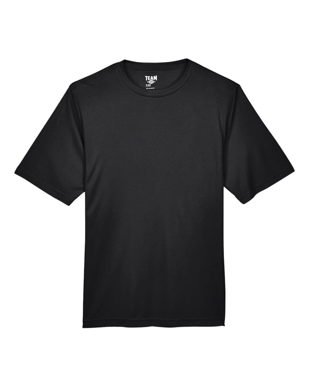 Front View of Black Men's Zone Performance T-Shirt - TT11