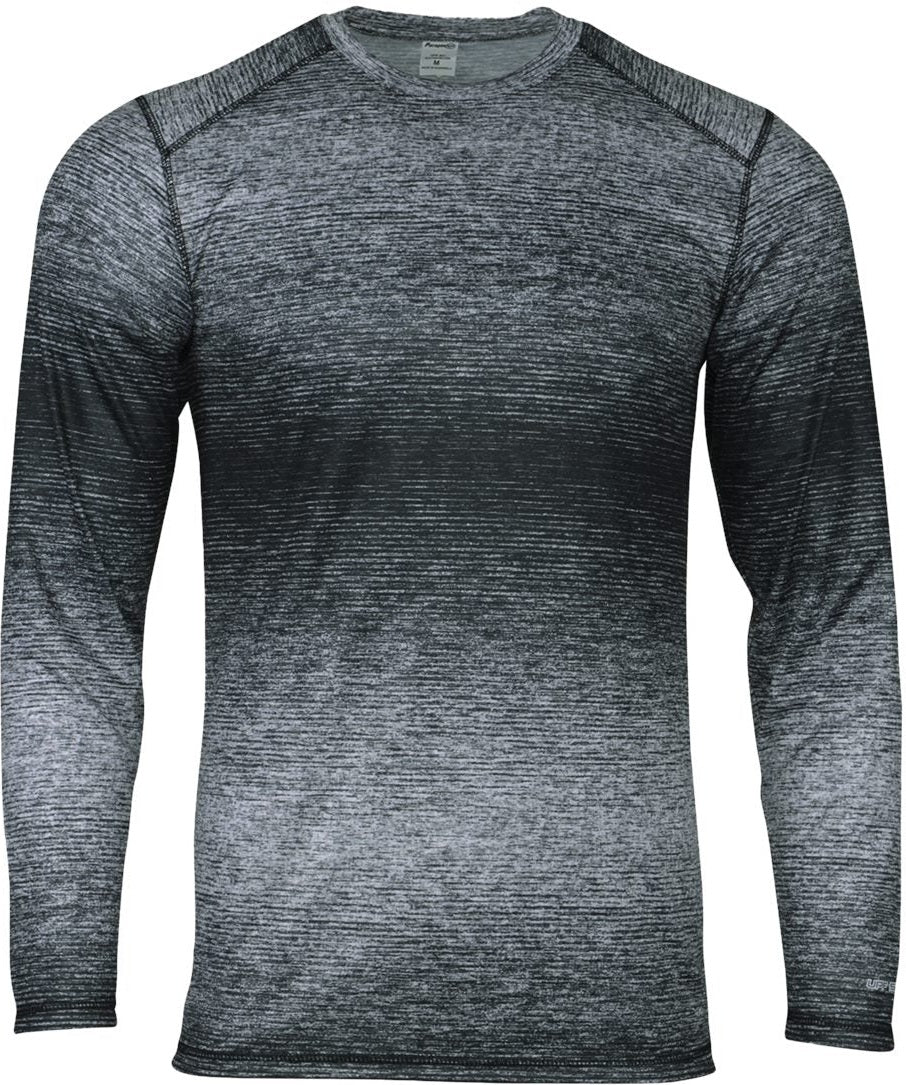 Front View of Black Mirage Performance Long Sleeve T-Shirt - 234
